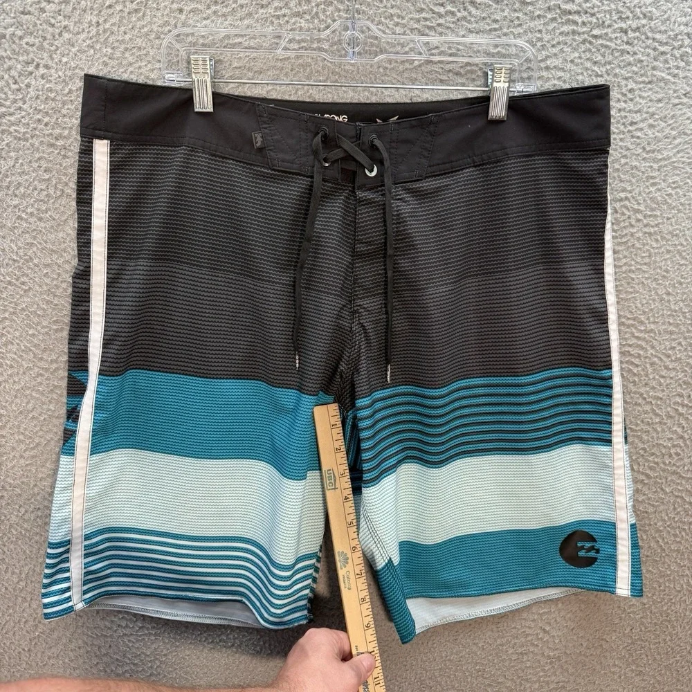 Billabong Board Shorts Mens 38 Multicolor Striped Platinum X Swim Trunks Surfer‎